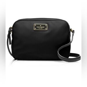 Kate‎ Spade New York Black Avenue Black Nylon Crossbody Shoulder Bag Purse